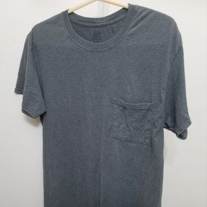 gray medium Fruit of the Loom Platinum mens short sleeve shirt, w pocket